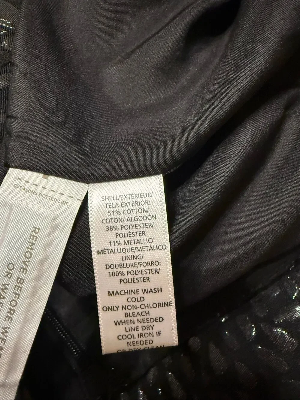 LOFT Ann Taylor Mini Skirt Shimmer Splash Faux Wrap Skirt Size 4P Black